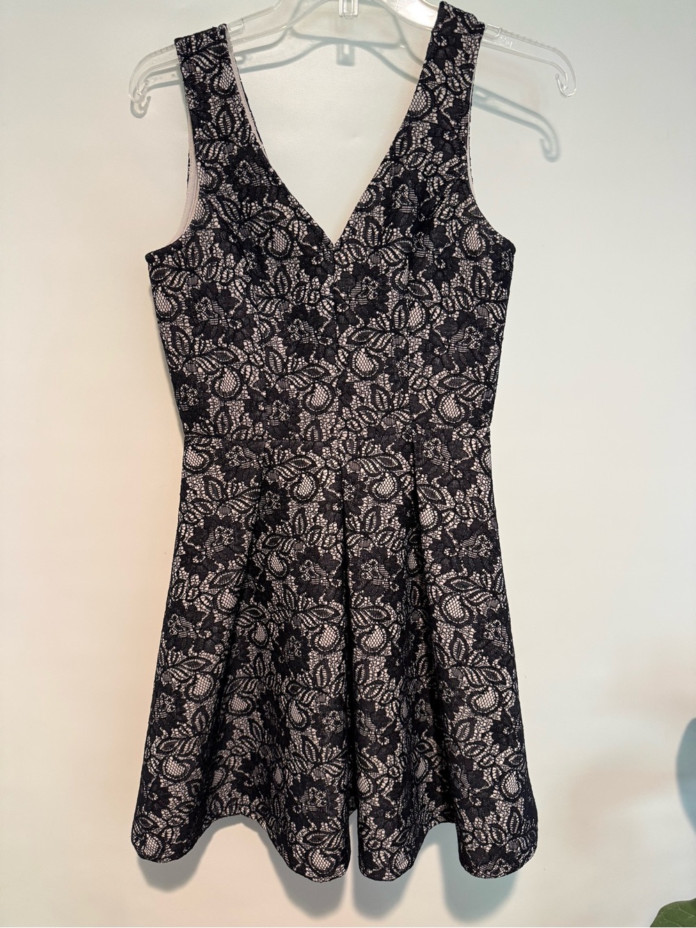Blue Rain Black Lace inlay Mini Dress, size small